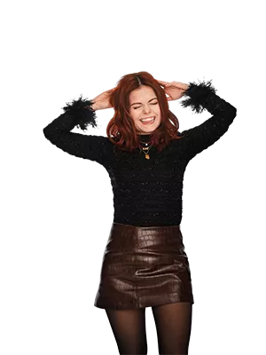Moderatorin Larissa